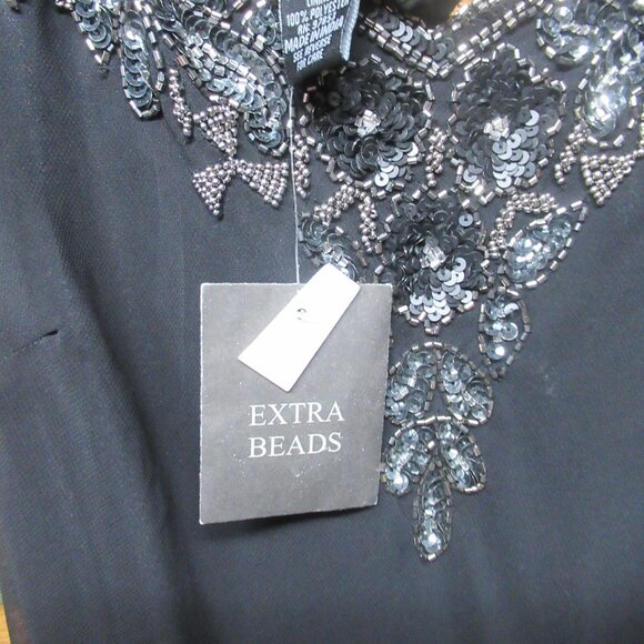 JKara Black Formal Dress with Sequin and Beaded Detail - Picture 8 of 12